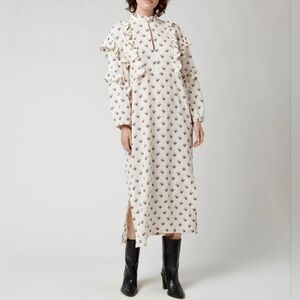 Baum Und Pferdgarten Ahadi Dress Midi Ruffle Floral Fannik Flower